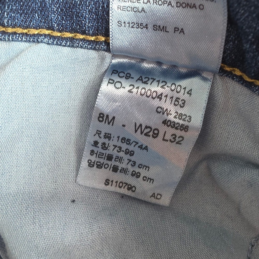 Denizen from Levi's Women 8 Blue Straight Jeans High Rise Stretch Medium Wash - Picture 4 of 11